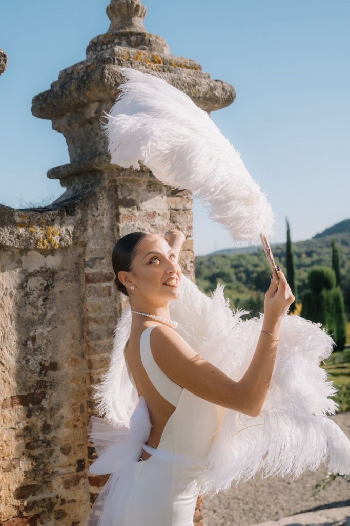 Stephanie and Domenique’s wedding at Castello di Celsa, Siena, Tuscany