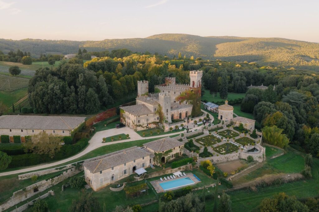 Stephanie and Domenique’s wedding at Castello di Celsa, Siena, Tuscany