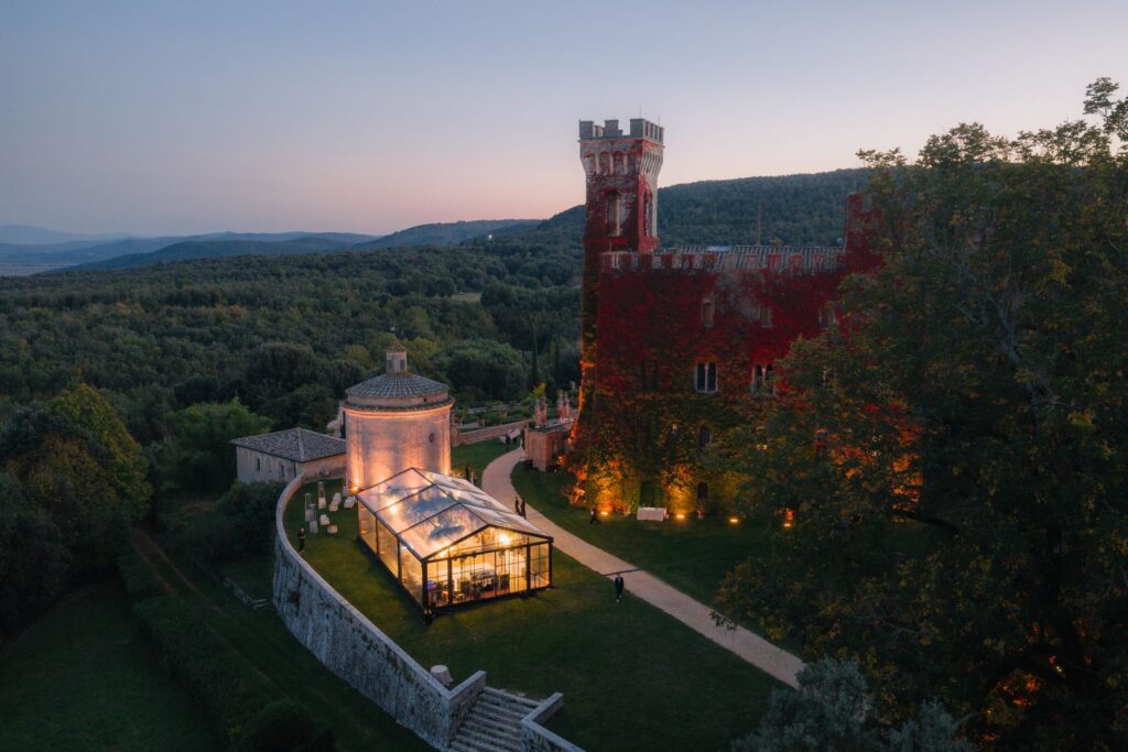 Stephanie and Domenique’s wedding at Castello di Celsa, Siena, Tuscany