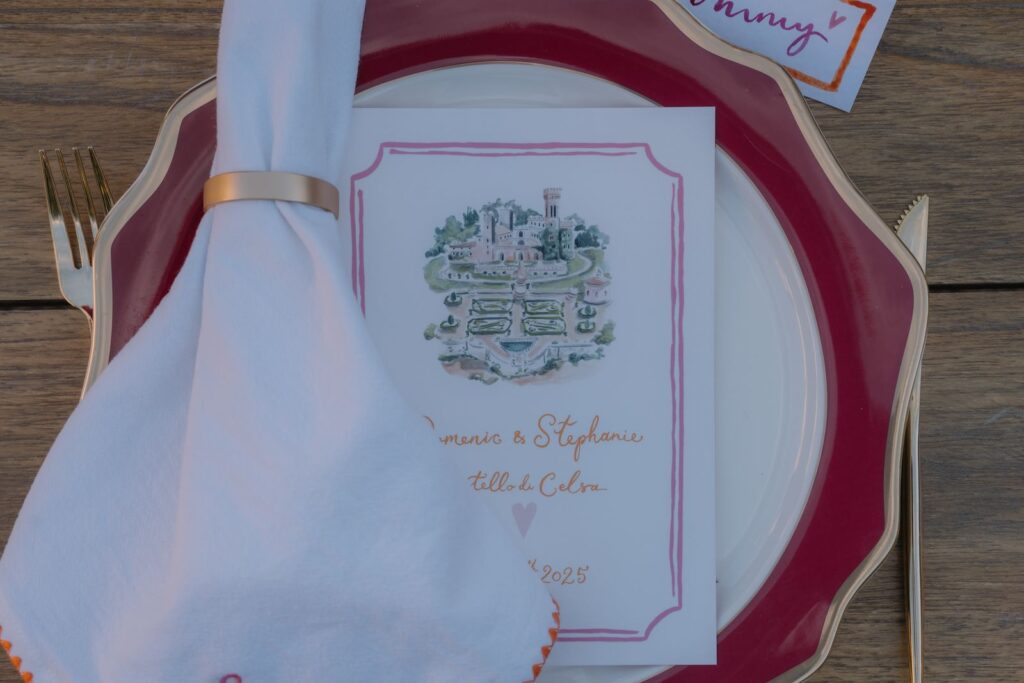 Stephanie and Domenique’s wedding at Castello di Celsa, Siena, Tuscany