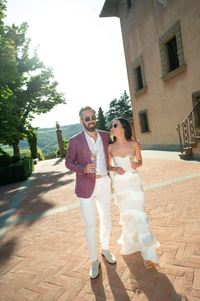 Sofia and Ari’s wedding at Borgo di Vignamaggio, Chianti, Tuscany